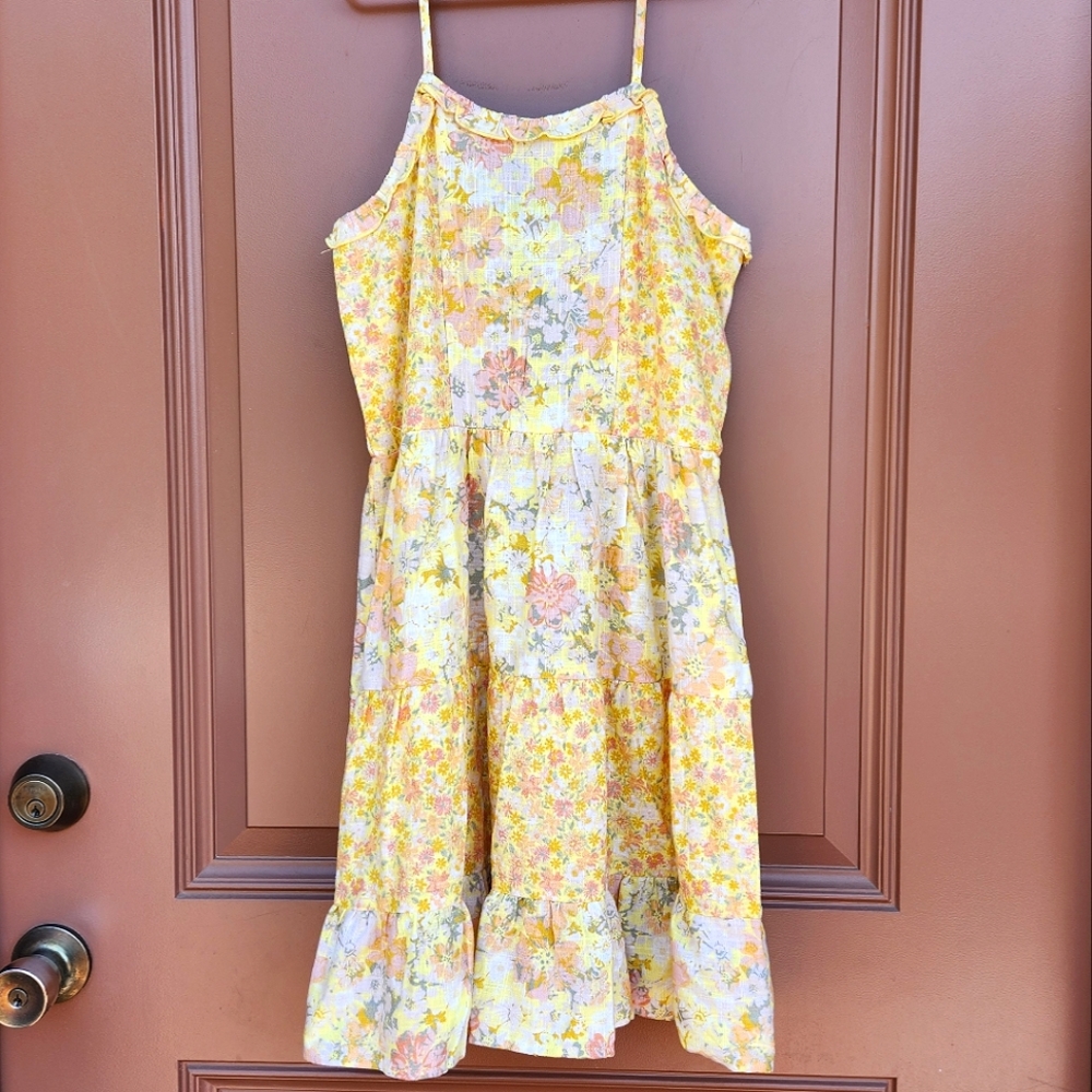 Art Class Girls Yellow Floral Midi Dress from Target